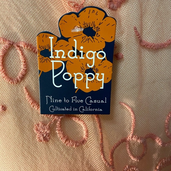 Indigo Poppy coral kimono - Picture 5 of 15